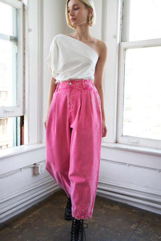 SOCIAL HOUR PINK DENIM TWILL PANTS