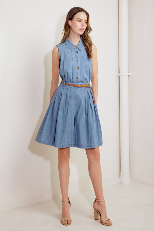 SERENITY HILL CHAMBRAY DENIM TOP