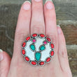 Prickly Pear Peace Sign Ring