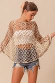 Coralie Crochet Open Knit Boho Style Casual Top