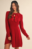 Ruby Ribbon Sweater Dress