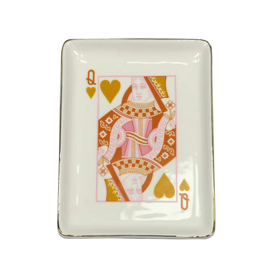 Queen of Hearts Ceramic Jewelry Storage Trinket Dish