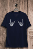 Skeleton Hands Rock-On Graphic T-Shirt