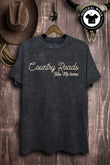 Country Roads Take Me Home Western Graphic T-Shirt