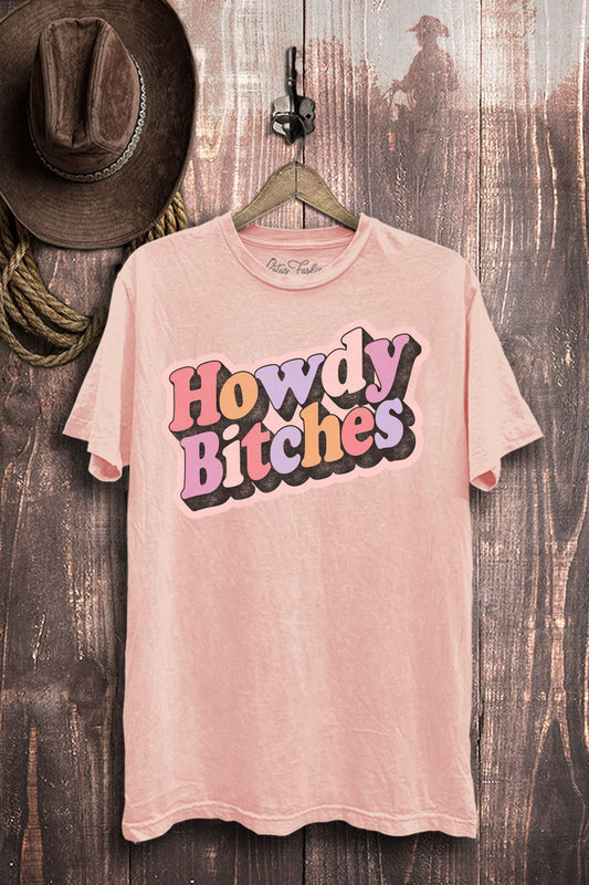 Howdy Bitches Western Graphic T-Shirt