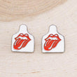 Western Rolling Stone Cattle Tag Earrings