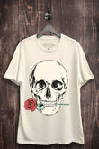 Skull With A Rose Graphic T-Shirt