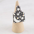 Starry Night Silver Moon Cuff Ring