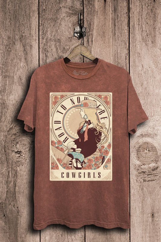 Road To Nowhere Cowgirls Western Graphic T-Shirt