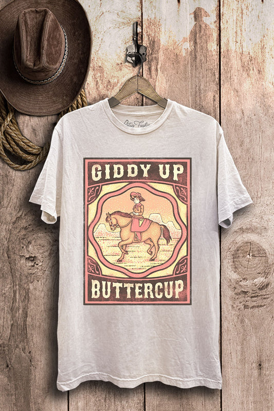 Giddy Up Buttercup Western Graphic T-Shirt