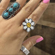 Smiley Face Darling Daisy Ring