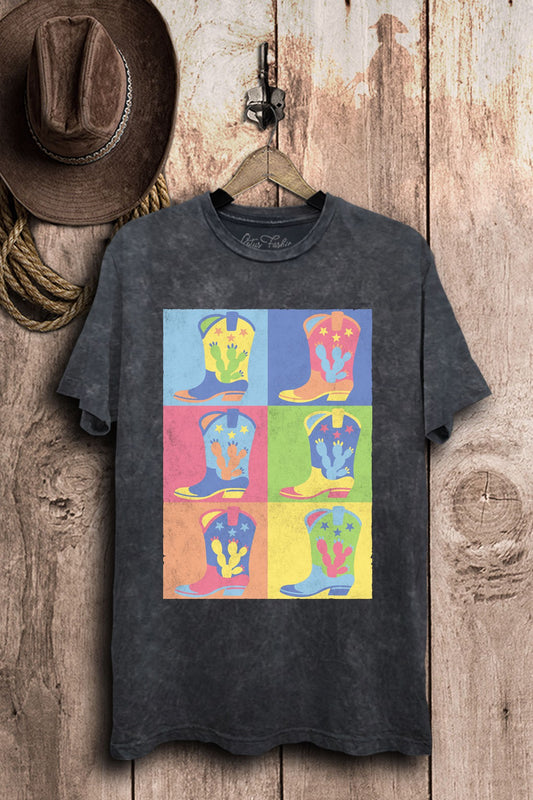 Never Enough Pairs Boots Western Graphic T-Shirt
