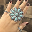 Big Desert Bloom Turquoise Ring