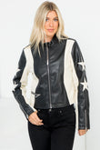 She Is A Star Vegan Leather Crop Jacket