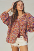Ibiza Islands Boho Button Down Top