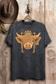 Highland Cow Fashionista Western Graphic T-Shirt
