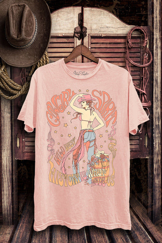 Cowgirl Spirit Wild West Graphic T-Shirt