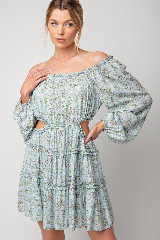 Ditsy Days Floral Print Mini Dress