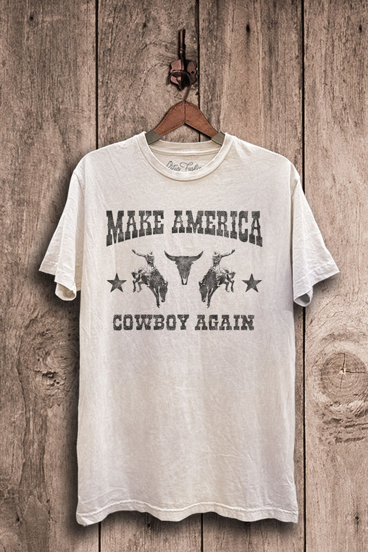 Make America Cowboy Again Western Graphic T-Shirt