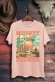 Meowdy Podner Cats Theme Western Graphic T-Shirt