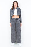 Retro Boho Seam Wide Leg Jeans