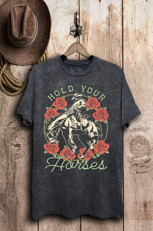 Hold Your Horses Western Graphic T-Shirt