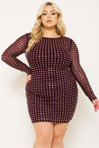 Mirror Me Curvy Party Dress in Wine
