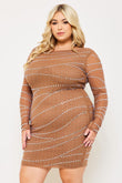 A Whole Latte Sparkle Curvy Mini Dress