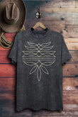 Tribal Stitch Design Western Graphic T-Shirt