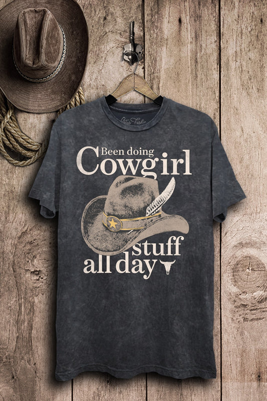 Been Doing Cowgirl Stuff All Day Western Graphic T-Shirt