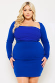 Royalty Ready Curvy Blue Mini Dress