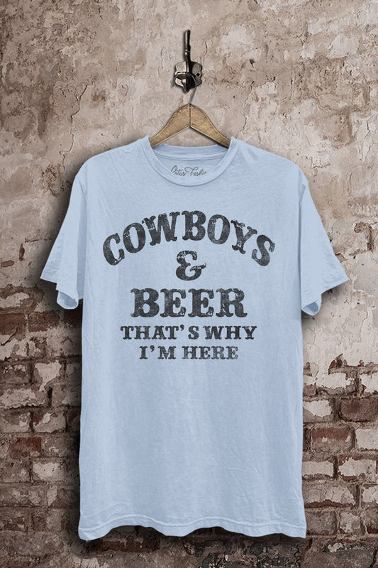 Cowboys Why I Am Here Western Graphic T-Shirt