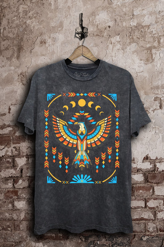 Phoenix Rising Moon Phase Graphic T-Shirt
