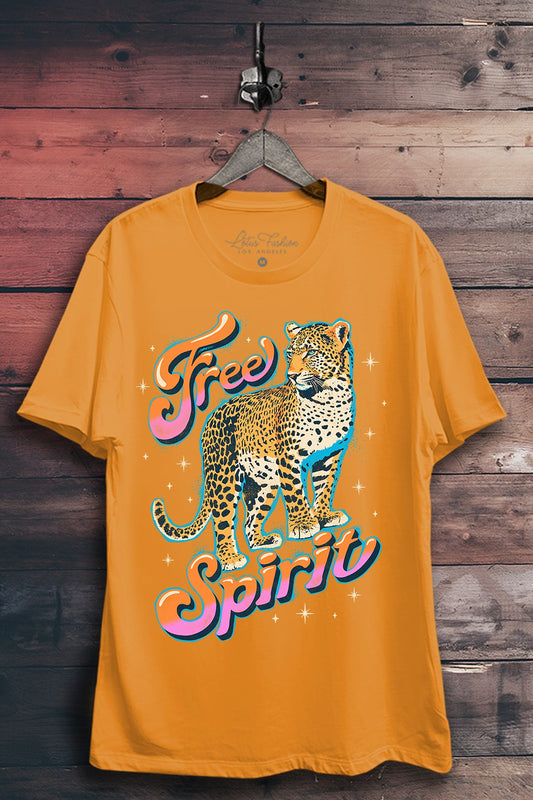 Free Spirit Leopard Graphic T-Shirt