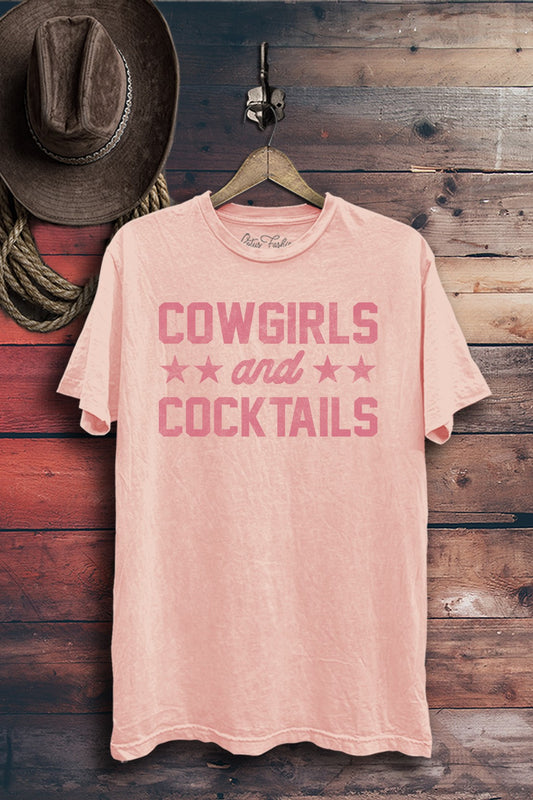 Cowgirls And Cocktails Western Graphic T-Shirt