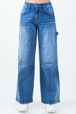 Fade Into You Wide Barrel Leg Jeans