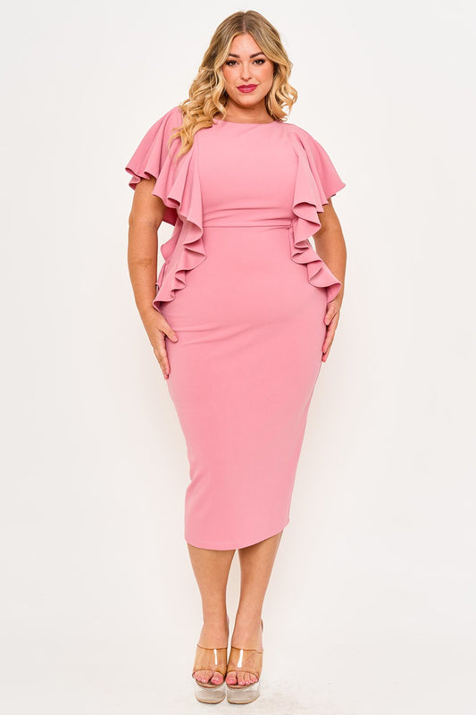 Rosé All Day Pink Ruffle Dress