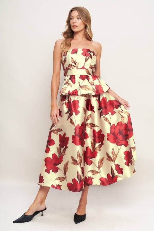 HOLIDAY BLOSSOM WOVEN SKIRT