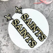 NOLO Saints Football Bling Fleur De Lis Earrings