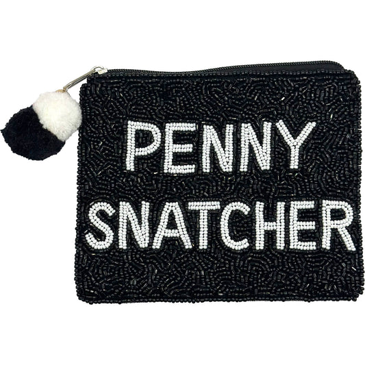 PENNY SNATCHER Beaded Money Storage Pouch