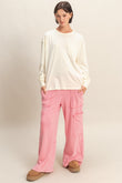 Weekend Warrior Pink Cargo Sweatpants
