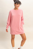 Weekend Warrior Pink Sweatshirt Dress