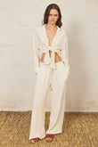 Peace Within Knot Front Top & Pull On Pants SET