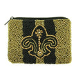 New Orleans Fleur de Lis Beaded Coin Pouch