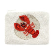 Crawfish Lobster Seed Beaded Coin Pouch Purse