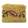 Football Mom Beaded Coin Pouch