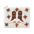 Yeehaw Boots Beaded Coin Money Pouch Purse