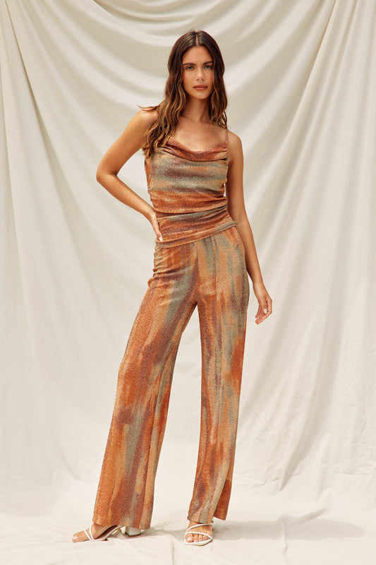 Dusk To Dawn Ruched Top & Pants SET