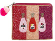 Rose All Day Wine Beaded Purse Money Storage Pouch