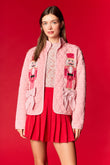 Christmas Nutcracker Ballet Pink Quilted Jacket